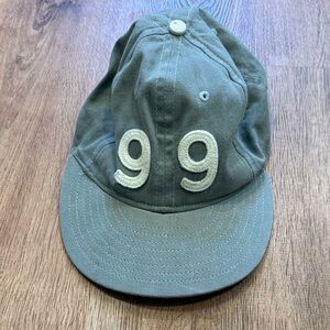 Ebbets Field Flannels x J. Crew Grey Wool Cap with Cream '99' Patch